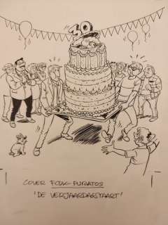 Hec Leemans - Originele cover - F.C. De Kampioenen 110 - De Verjaardagstaart - reclame uitgave - (2020) | Catawiki