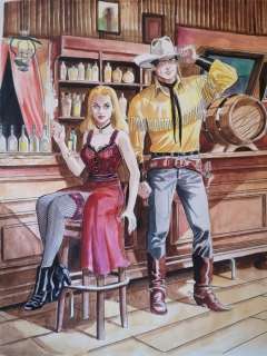 Giuseppe Candita | Tex - G. Candita - original artwork "Omaggio al giovane Tex Willer e Marie Gold" - Page volante - Exemplaire unique | Catawiki