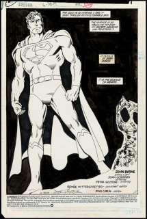 John Byrne | Superman #22 Title splash art | ArchAngels