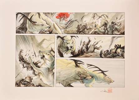 Lupatelli, Carita | IZUNAS - La Légende des Nuées Ecarlates - C. Lupatelli - original page "Yamibushi" | Catawiki