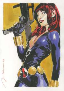 Geral Parel | Black Widow - Original Artwork by Gerald Parel (2019) | Catawiki