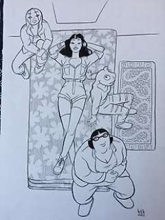 Hanco Kolk | Hanco Kolk - Grote Originele tekening - S1ngle - Prent van Catawiki veiling 2021 - A3 formaat - (2021) | Catawiki