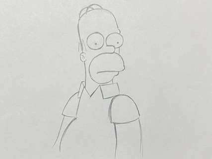 Matt Groening | The Simpsons - Original drawing of Homer Simpson | Catawiki