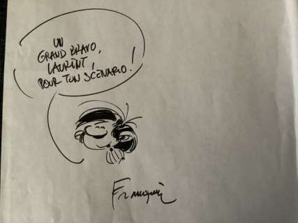 Franquin, André | Franquin, André - Dessin original dédicacé - Gaston Lagaffe | Catawiki
