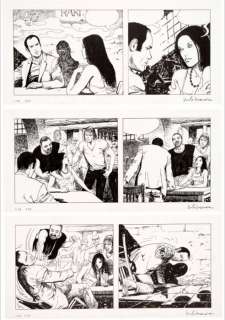 Milo Manara | Milo Manara, Gli occhi di Pandora - Tavola originale composta da 3 strisce firmate - Pag. 20 - Page volante - Exemplaire unique | Catawiki