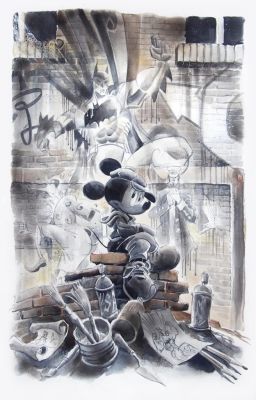 Paolo Mottura | “Mickey Mouse & Friends: I Custodi del Muro” – Illustrazione | Cart Gallery