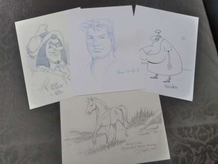 Eddy Paape, Thomas Du Caju, Steven Dupré En Quirit | Eddy Paape, Thomas Du Caju, Steven Dupré en Quirit - 4 Originele tekeningen - Formaat (4x): 27 x 36 cm. - Gesigneerd | Catawiki