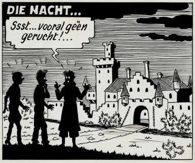 Pom (Jozef Van Hove) - Goede / Zeer Goede Staat | Piet Pienter en Bert Bibber 3 - Originele pagina (p.24) Het Raadsel van de Schimmenburcht - (1956) | Catawiki