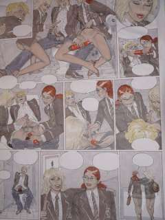 Format: 43 X 60 Cm. | Erich Von Gotha - Planche originale en couleur (p.46) - Curiosités perverses de Sophie - (2001) | Catawiki