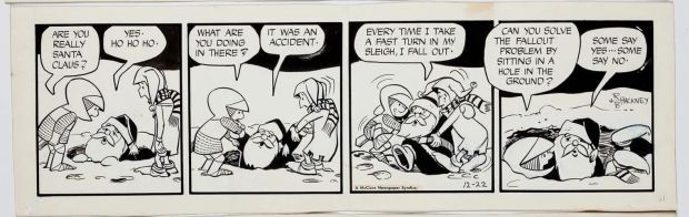 Sir Bagby Rick Hackney and Bill Hackney Original Ink Daily Comic Strip Art Signed BB09 | Charles Scott Gallery