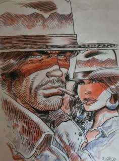 Girod, Thierry | Girod, Thierry - Dessin original couleur - Durango - (2016) | Catawiki