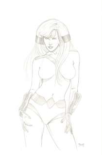 Mitch Foust - Medusa Pencil Piece For Print - Signed