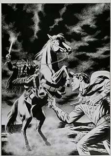 Fabio Civitelli | Tex - Coperina originale di Fabio Civitelli â€œLa Cavalcata del morto" - Page volante - Exemplaire unique | Catawiki