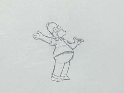 Matt G. | The Simpsons - Original drawing of Homer Simpson | Catawiki