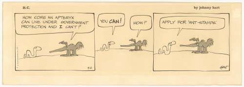 Johnny Hart - B.C. | Hart - B.C., Daily Strip (4/2/1975) NO RESERVE! | Russ Cochran