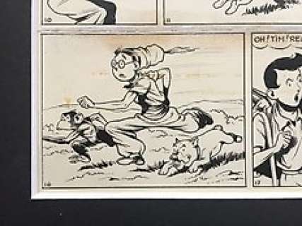 Breysse, Frédéric-Antonin | Oscar Hamel et Isidore / Oscar en Isidoor - Originele pagina (p.37) - L’oncle du Tchad / De Geheimzinnige Gids - cover-scène / scène de couverture - (1949) | Catawiki