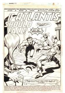 Frank McLaughlin, Sal Buscema - defenders #8 p. 1 - valkyrie, namor the sub-mariner, & hawkeye ‘... If atlantis should fall! ‘ title splash - 1973