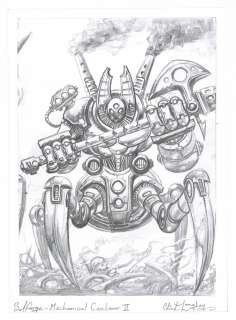 Clint Langley - Solforge Mechanical Centaur II Sketch by Clint Langley