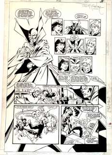 Mike Gustovich, Todd McFarlane - infinity, inc. #32 p 3 (psycho-pirate forces brainwave & jade to fight! ) large art -1986