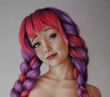 Sly | Sly - Original drawing in colour - Nude woman - Size: 31 x 42 cm. - (2021) | Catawiki