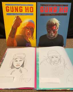 Kummant, Thomas Von | Gung Ho - 2 Albums met originele tekening + 2 Albums met handtekening en extra gesigneerde ex-libris - Cartonné - EO - (2015/2019) | Catawiki