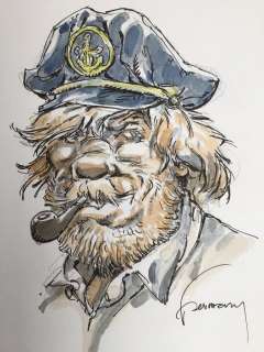 Hermann | Hermann - Dessin original couleur - Barney Jordan | Catawiki