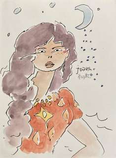 Sfar, Joann / Findakly, Brigitte - Sfar, Joann / Findakly, Brigitte - Dessin original couleur - Le Chat du Rabbin - Zlabya