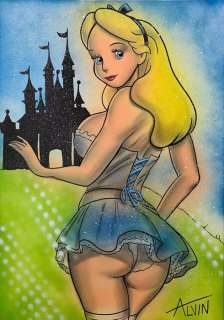 Alvin Silvrants | Alice Takes you to Wonderland - Original drawing in colour by Alvin Silvrants | Catawiki