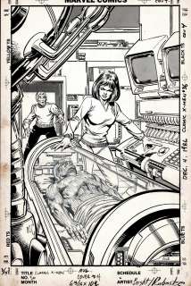 Joe Rubinstein, Mark Bright - Classic X-Men #36 Back Cover (Banshee, Moira Mactaggert, Proteus!) 1989