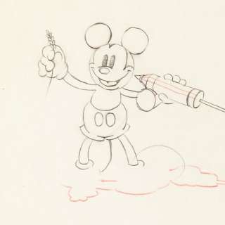 Walt Disney Studios | Walt Disney - Original Animation Drawing - Mickey Mouse - "Mickey’s Garden" - (1935) | Catawiki