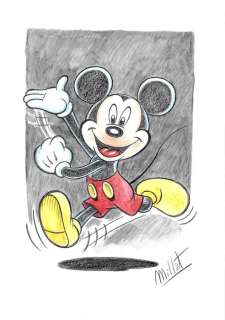 Millet | . Mickey Mouse - Millet - Original Drawing - EO | Catawiki
