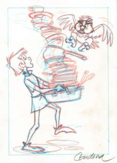 Cardona, Josep Maria, Disney Artist | Disney Studios - The Sword In The Stone: King Arthur & Archimedes - Original Production Drawing - Signed By Cardona - (1990) | Catawiki