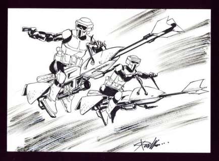 Scout Troopers Sketch by Ron Williams | mycomicshop.com