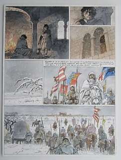 Hermann, Huppen | Hermann - Originele pagina in kleur (p.13) - Dracula - Vlad, de spietser - (2006) | Catawiki