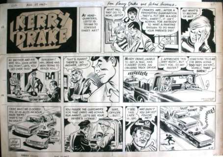Alfred Andriola | Kerry Drake (1967), Sunday | ComicArt.dk