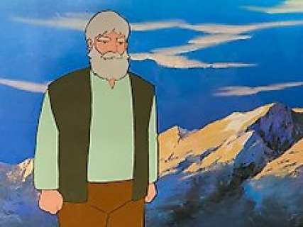 Isao Takahata - Heidi, Girl of the Alps (1974) - Original animation cel of Alm-Ohi