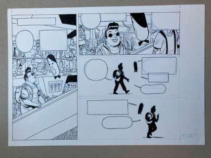 Albert Monteys | Dibujo Original de Albert Monteys, ¡Universo! | Yojimbo Cómics