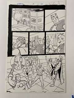 Mike Allred - X Statix - Planche originale de Mike Allred mettant en scène les Avengers