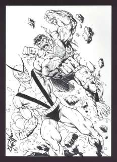 Hulk vs. Giant-Man Sketch by Ron Williams | mycomicshop.com
