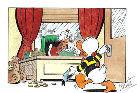 Millet | Millet - Donald Duck entering Scrooge’s office | Catawiki