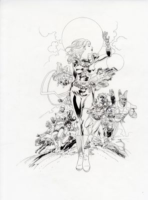 Vince | NYMPHES – Couverture originale de Star Hawks de l’édition française Black & White | Galerie Barbier