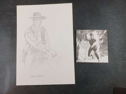 Fabio Civitelli | Tex - Fabio Civitelli - Studio + Vignetta Censurata "La Cavalcata del Morto" - Page volante - Exemplaire unique - (2012/2013) | Catawiki