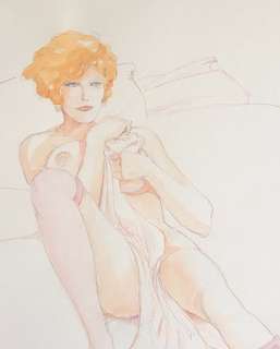 Leone Frollo | Leone Frollo - Dessin original en couleur - Mona Street - Format: 34 x 46 cm. | Catawiki
