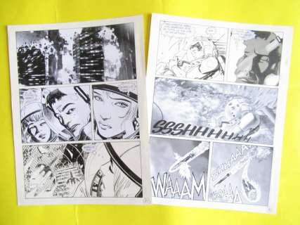 Roberto de Angelis | Nathan Never pag. 80-81 Esplosione Astronave - R. De Angelis Original Art nn. 2 Tavole Originali | Catawiki