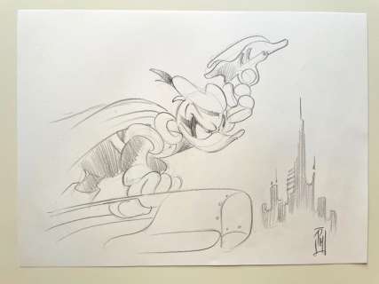 Paolo Mottura | Disney - Disegno Originale - "PK" - Disegno originale di Paolo Mottura - Page volante - Exemplaire unique - (2020) | Catawiki