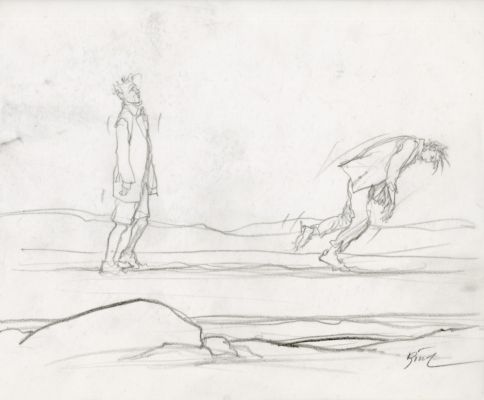 Enki Bilal | GRAPHITE IN PROGRESS 3 – Dessin original 29 | Galerie Barbier