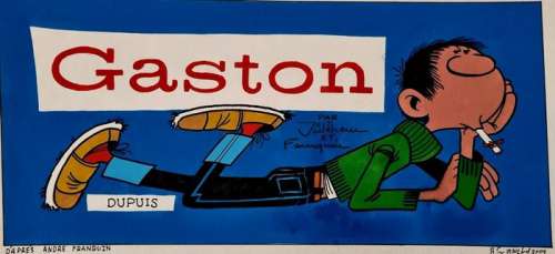 Marchand, Bruno | Marchand, Bruno - Dessin original couleur - Hommage Ã  Franquin - (2009) | Catawiki