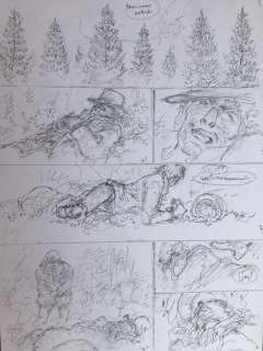 Hermann | Hermann - Planche originale crayonnée - Duke T5 - Un Pistolero tu seras - (2020) | Catawiki