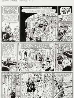 Yves Chaland | Freddy Lombard - La comète de Carthage Encre de Chine pour | Millon