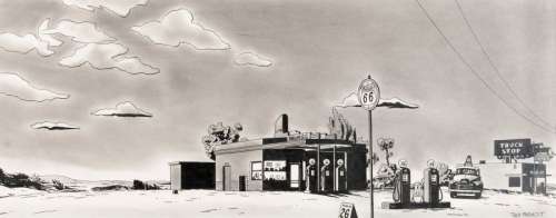 Ted Benoit | Phillips 66 Encre de Chine et lavis pour ce dessin imaginé pour | Millon